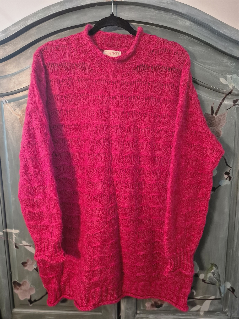 Esprit Vintage Women's Red Mohair Crewneck Sweater